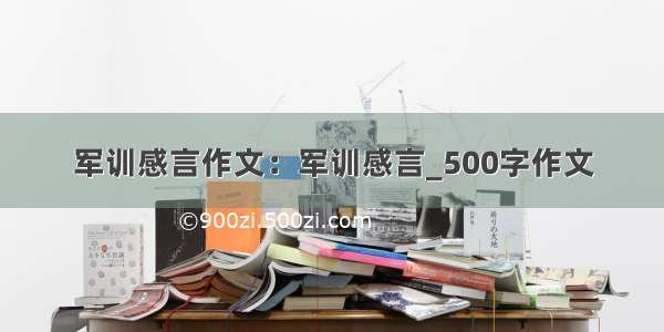 军训感言作文：军训感言_500字作文