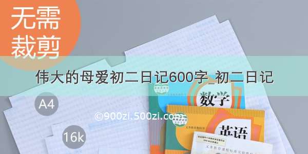 伟大的母爱初二日记600字_初二日记