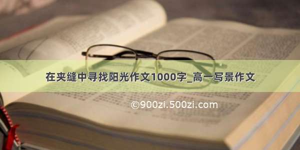 在夹缝中寻找阳光作文1000字_高一写景作文