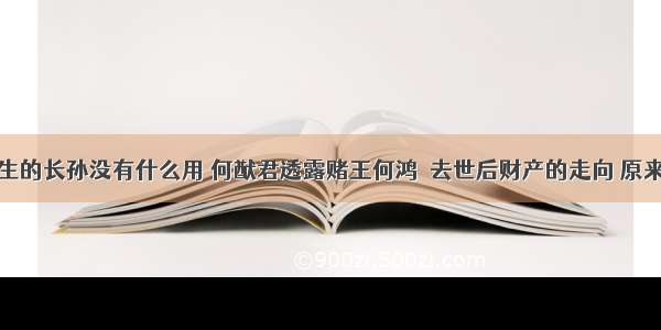 奚梦瑶生的长孙没有什么用 何猷君透露赌王何鸿燊去世后财产的走向 原来是这样