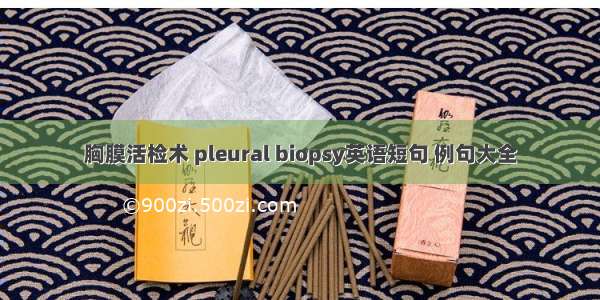 胸膜活检术 pleural biopsy英语短句 例句大全