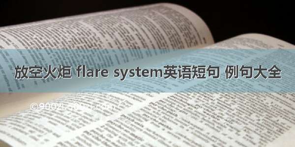 放空火炬 flare system英语短句 例句大全