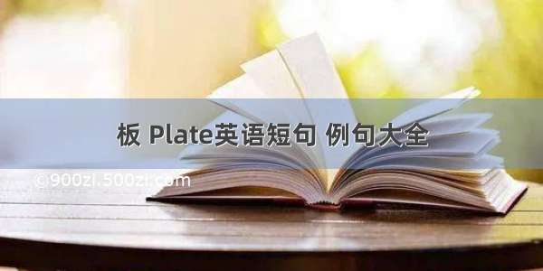 板 Plate英语短句 例句大全