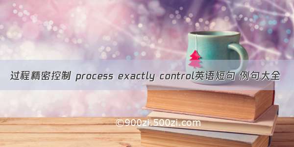 过程精密控制 process exactly control英语短句 例句大全