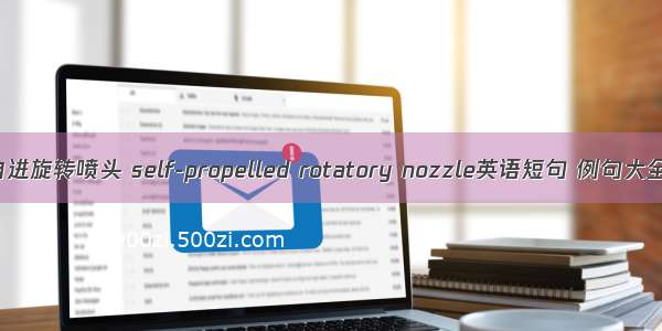 自进旋转喷头 self-propelled rotatory nozzle英语短句 例句大全