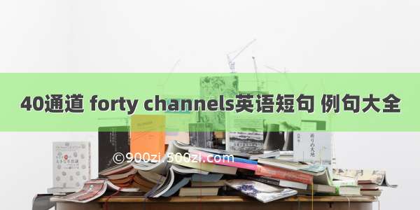 40通道 forty channels英语短句 例句大全