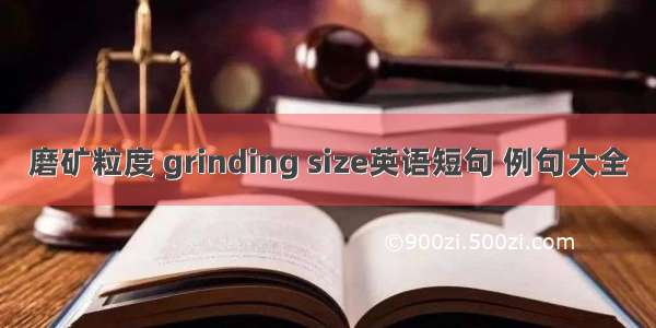 磨矿粒度 grinding size英语短句 例句大全