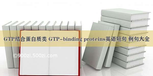 GTP结合蛋白质类 GTP-binding proteins英语短句 例句大全