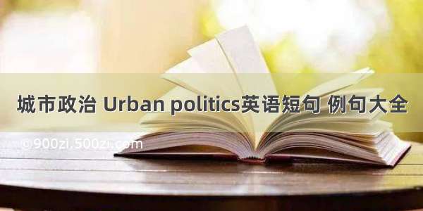 城市政治 Urban politics英语短句 例句大全