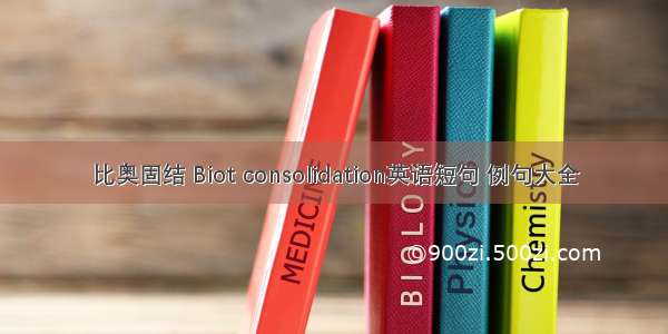 比奥固结 Biot consolidation英语短句 例句大全