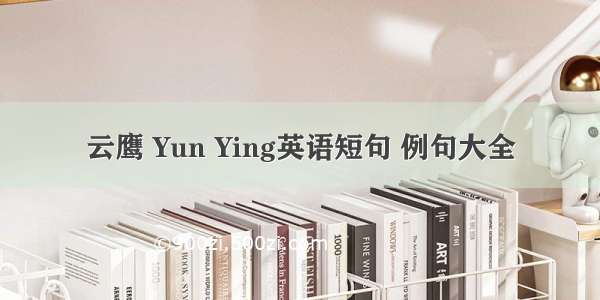 云鹰 Yun Ying英语短句 例句大全