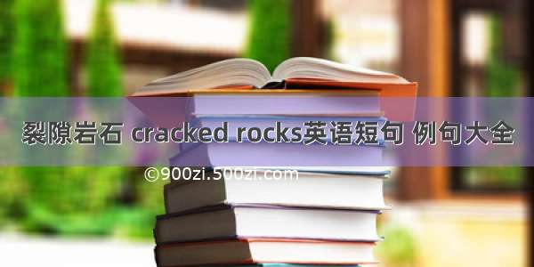 裂隙岩石 cracked rocks英语短句 例句大全