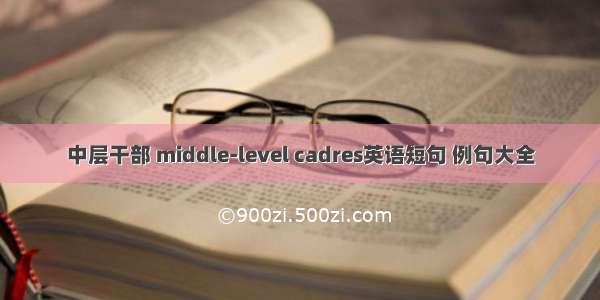 中层干部 middle-level cadres英语短句 例句大全