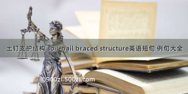 土钉支护结构 soil-nail braced structure英语短句 例句大全