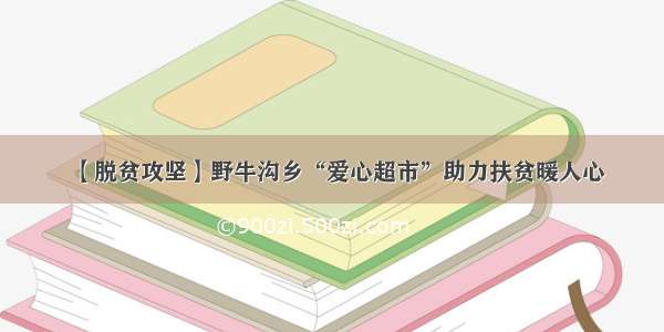 【脱贫攻坚】野牛沟乡“爱心超市”助力扶贫暖人心