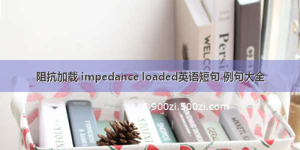 阻抗加载 impedance loaded英语短句 例句大全