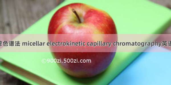 胶束电动毛细管色谱法 micellar electrokinetic capillary chromatography英语短句 例句大全