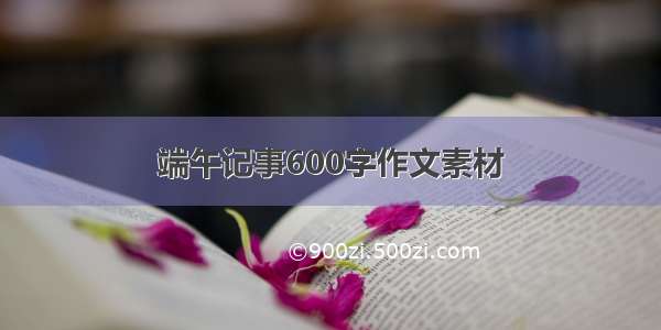 端午记事600字作文素材