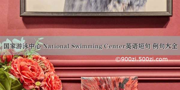 国家游泳中心 National Swimming Center英语短句 例句大全