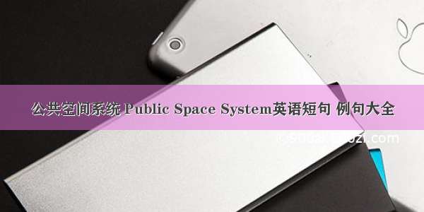 公共空间系统 Public Space System英语短句 例句大全
