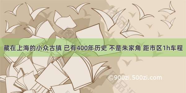 藏在上海的小众古镇 已有400年历史 不是朱家角 距市区1h车程