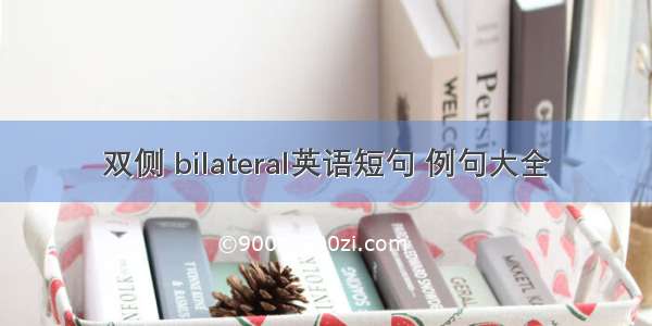 双侧 bilateral英语短句 例句大全