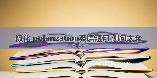 极化 polarization英语短句 例句大全