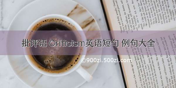 批评语 Criticism英语短句 例句大全