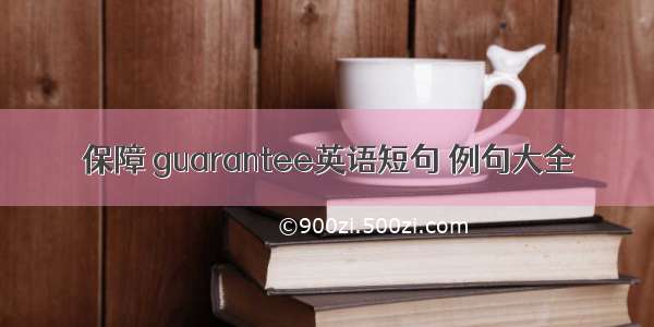 保障 guarantee英语短句 例句大全