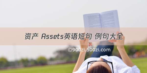 资产 Assets英语短句 例句大全