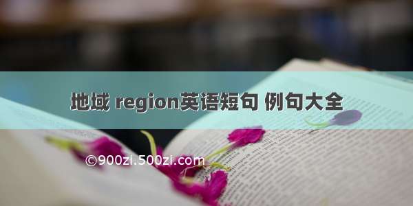 地域 region英语短句 例句大全