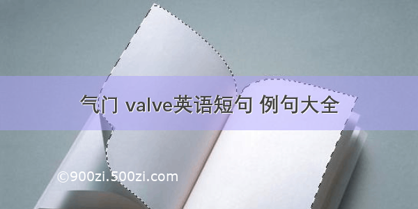 气门 valve英语短句 例句大全