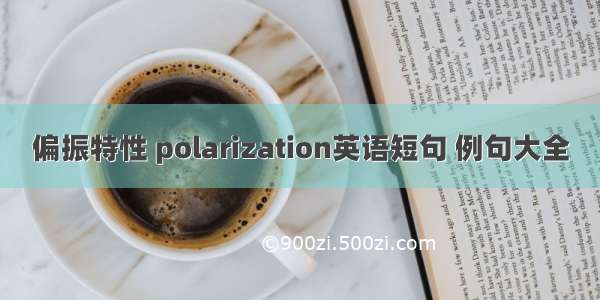 偏振特性 polarization英语短句 例句大全