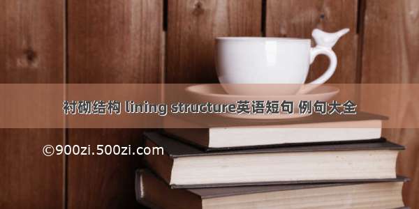 衬砌结构 lining structure英语短句 例句大全