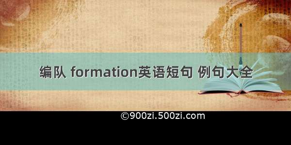 编队 formation英语短句 例句大全