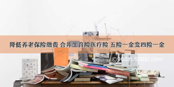 降低养老保险缴费 合并生育险医疗险 五险一金变四险一金