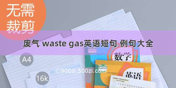 废气 waste gas英语短句 例句大全