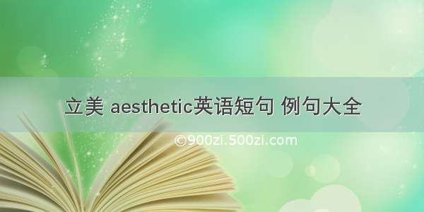 立美 aesthetic英语短句 例句大全