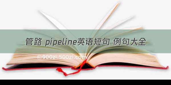 管路 pipeline英语短句 例句大全