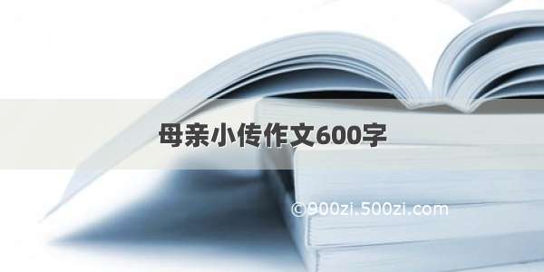 母亲小传作文600字