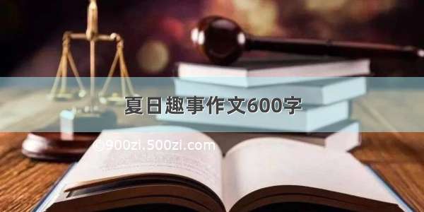 夏日趣事作文600字