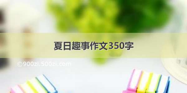 夏日趣事作文350字