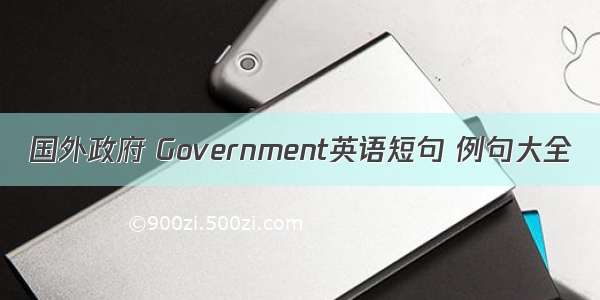 国外政府 Government英语短句 例句大全