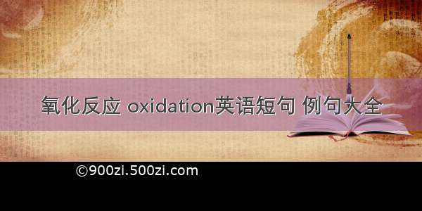 氧化反应 oxidation英语短句 例句大全