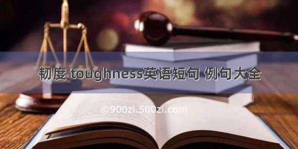 韧度 toughness英语短句 例句大全