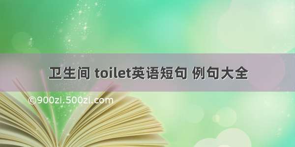 卫生间 toilet英语短句 例句大全