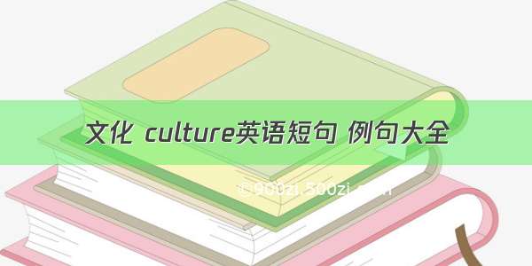 文化 culture英语短句 例句大全