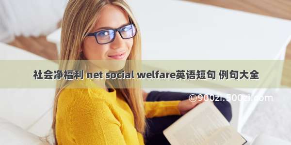 社会净福利 net social welfare英语短句 例句大全