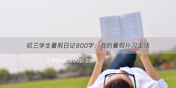 初三学生暑假日记800字：我的暑假补习生活