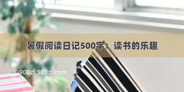 暑假阅读日记500字：读书的乐趣